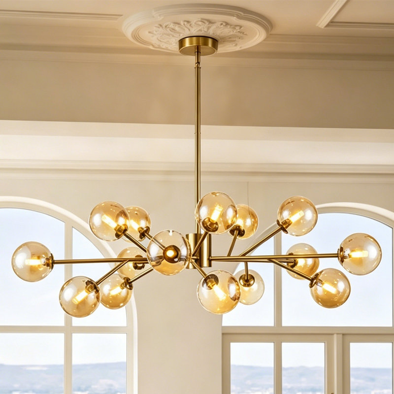 Wade Logan® Burness 15 - Light Sputnik Modern Linear Chandelier